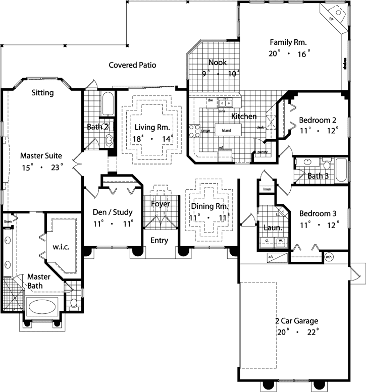 Main Floor Plan: 96-126