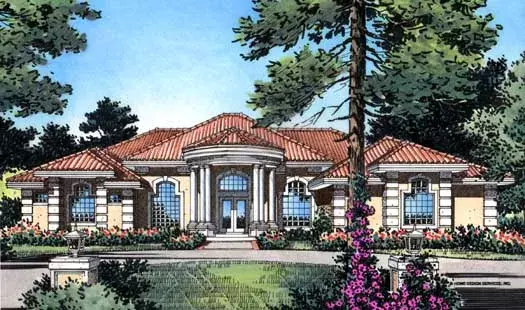 Florida house plans 96-137 - front exterior, 3,556 sq ft, 4 bed, 3 bath house plans | Monster House Plans