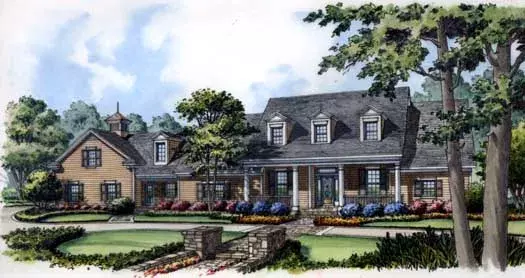 Country house plans 96-139 - front exterior, 3,829 sq ft, 4 bed, 4 bath house plans | Monster House Plans
