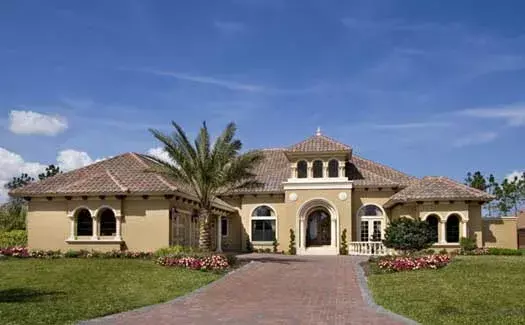 Italian house plans 96-143 - front exterior, 5,489 sq ft, 5 bed, 5 bath house plans | Monster House Plans