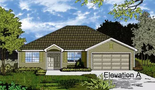 Traditional house plans 96-151 - front exterior, 1,560 sq ft, 3 bed, 2 bath house plans | Monster House Plans