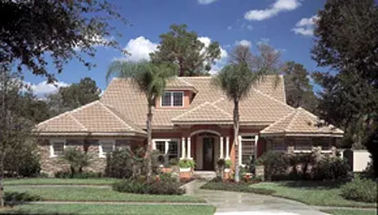 Mediterranean house plans 96-197 - front exterior, 3,098 sq ft, 4 bed, 4 bath house plans | Monster House Plans