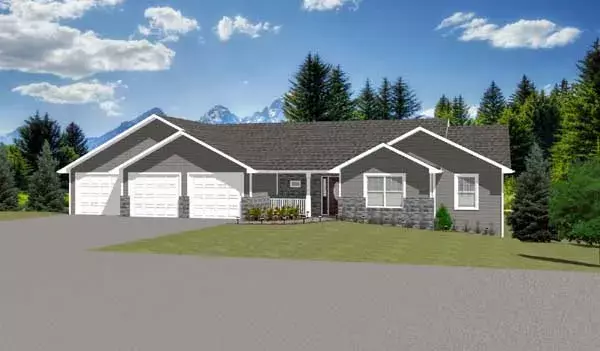 Traditional house plans 97-101 - front exterior, 1,655 sq ft, 3 bed, 2 bath house plans | Monster House Plans