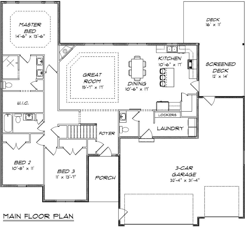Main Floor Plan: 97-109
