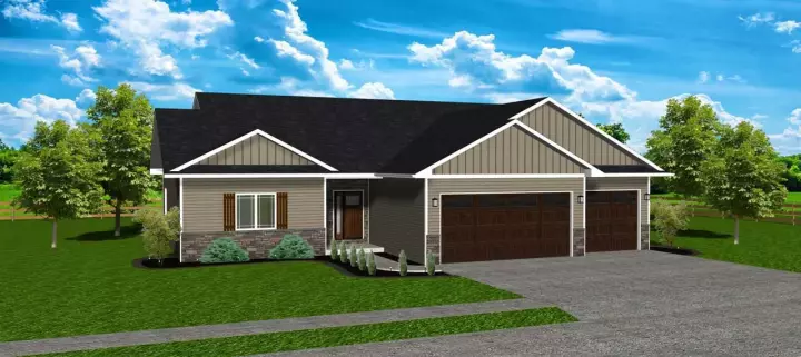 Traditional house plans 97-116 - front exterior, 1,818 sq ft, 3 bed, 2 bath house plans | Monster House Plans