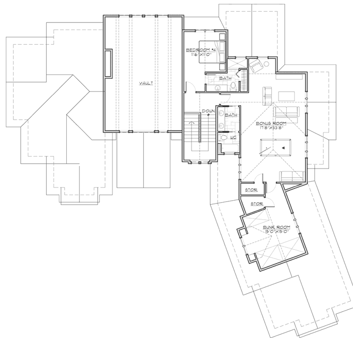 Upper/Second Floor Plan:98-125