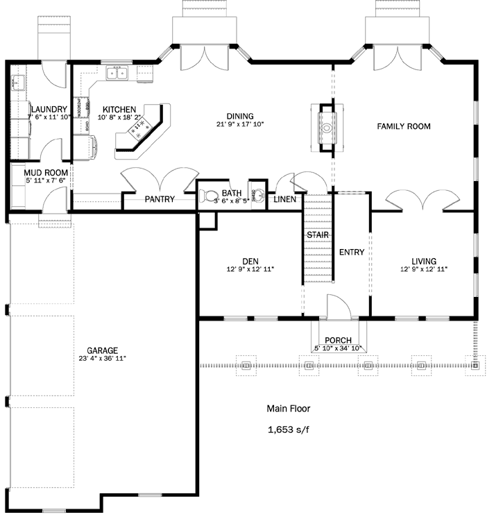 Main Floor Plan: 99-101