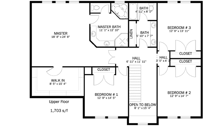 Upper/Second Floor Plan:99-101