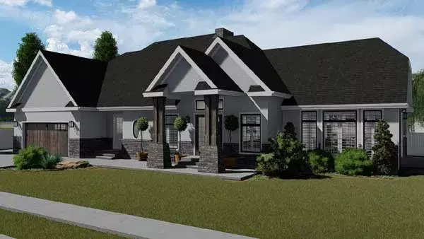 Traditional house plans 99-105 - front exterior, 5,585 sq ft, 3 bed, 3 bath house plans | Monster House Plans