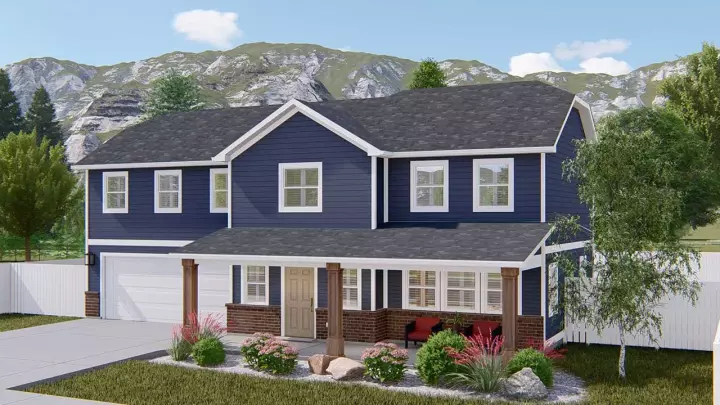 Country house plans 99-130 - front exterior, 2,216 sq ft, 4 bed, 3 bath house plans | Monster House Plans