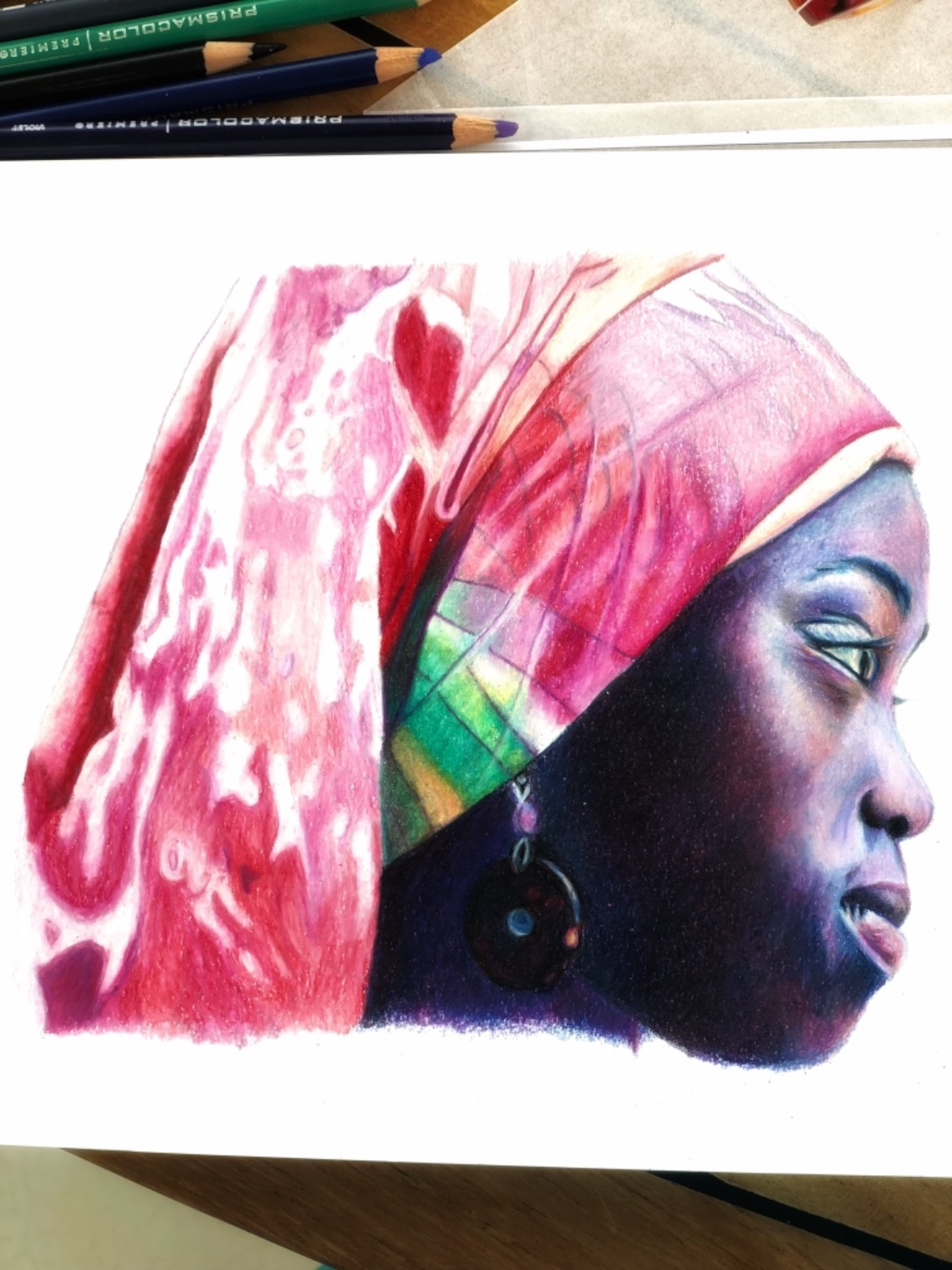draw portraits in colored pencil