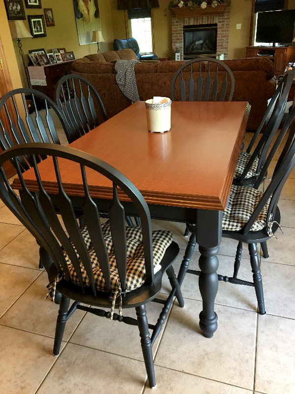 checkers black tan dining chair pad latex foam fill rustic