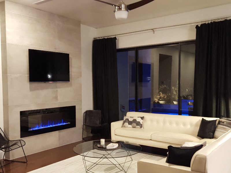 Touchstone 80011 Sideline 60 Recessed Electric Fireplace 60" Wide 1500W Heat