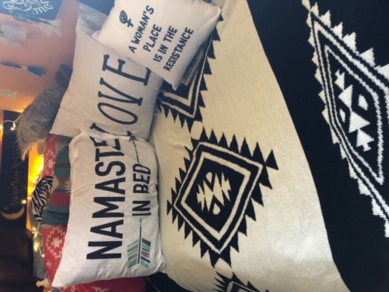 Black Tribal Blanket Sand Cloud