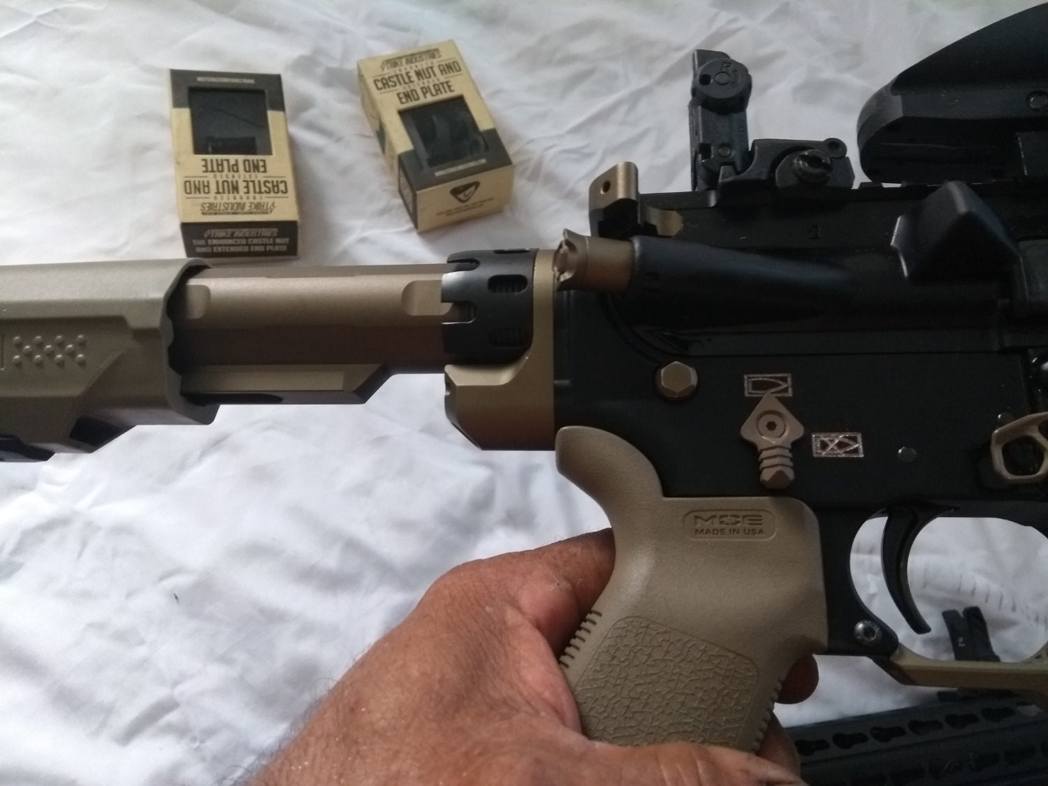 AR15 Enhanced Castle Nut & Extended QD End Plate AR15Discounts