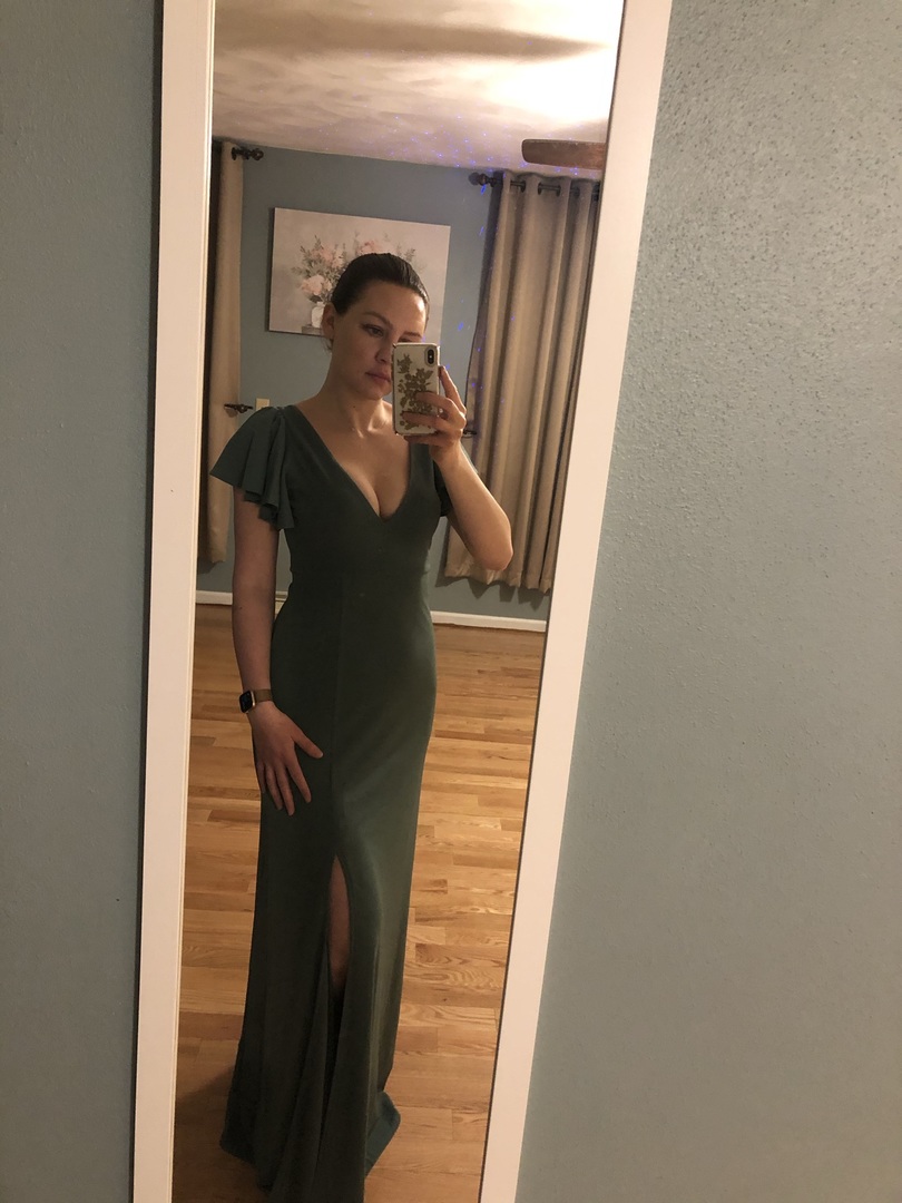 Hannah Flutter Sleeve Bridesmaid Dress 