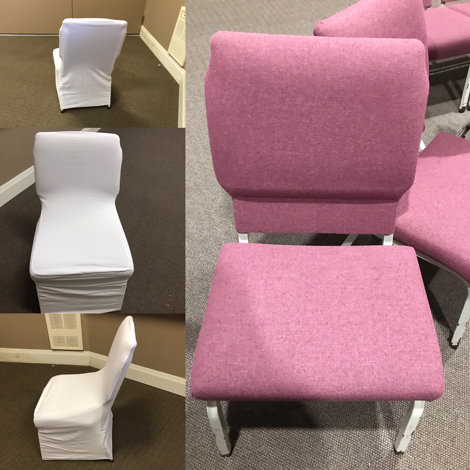 White Stretch Scuba Chair Cover eFavorMart