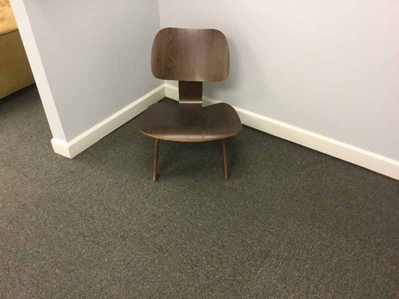 Eames Style Molded Plywood LCW Lounge Chair Poly & Bark