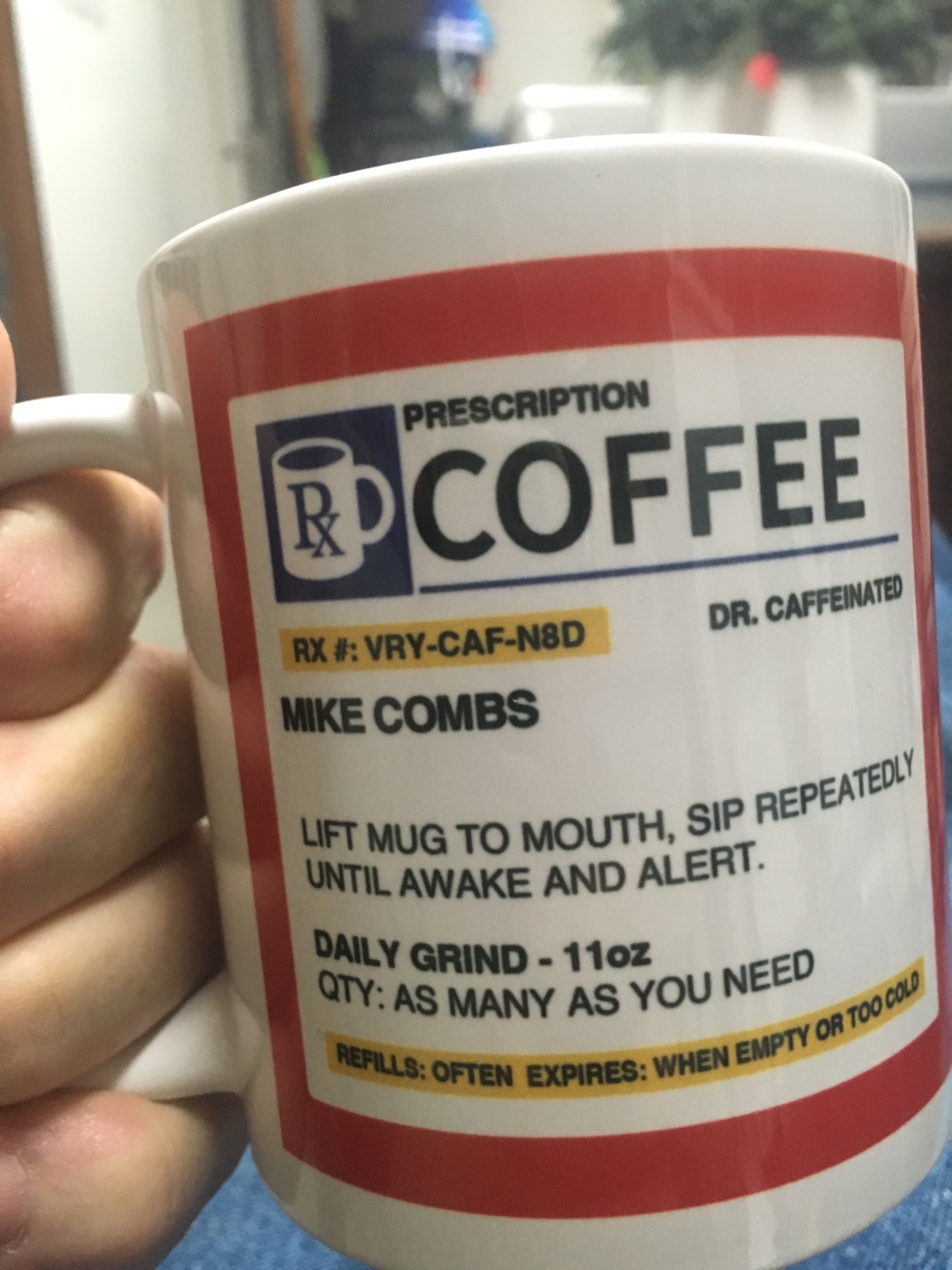 Personalized Prescription Coffee Mug / Cup Custom Name