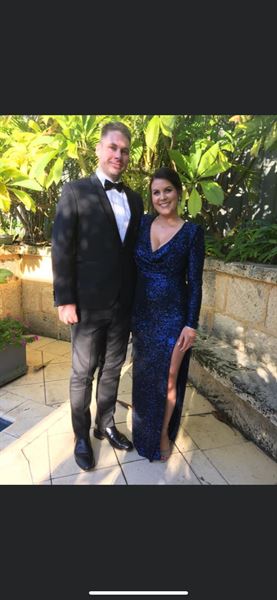 NOOKIE Pandora Long Sleeve Gown (Blue 