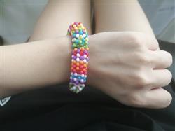 Lawrence verified customer review of PROLOSO 6 Pack Colorful Bead Round PieceBracelets Elastic Party Favors Kids Pretend Play