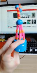 Joseph verified customer review of PROLOSO 6 Pack Finger Puppets Wooden Push Up Toys Giraffe Press Base Toddlers Baby Gift