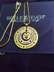 Julie H. verified customer review of Circles of Loved Ones Personalised Necklace - Gold