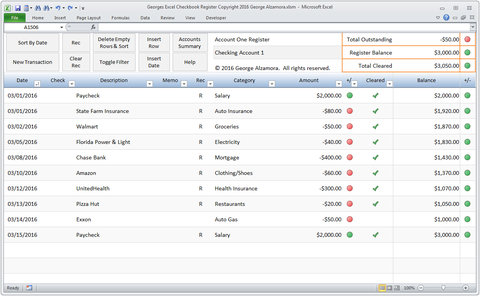 excel register