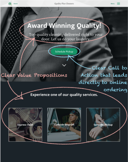 Starchup builds dry cleaning and laundromat websites that delivery customer growth