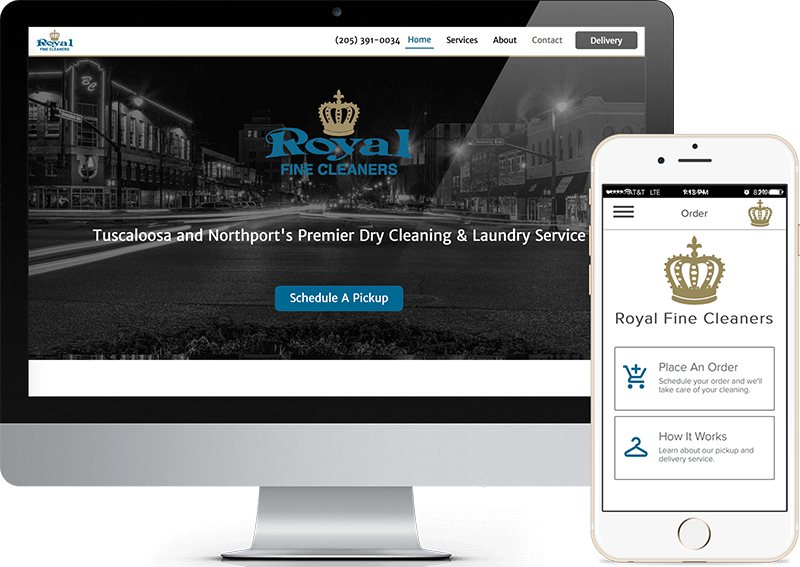 Impress Laundry & Dry Cleaning customers with attractive websites and branded mobile and web Apps