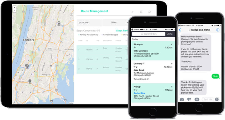Wash Dry Fold & Dry Cleaning POS System Laundry Delivery Optimization