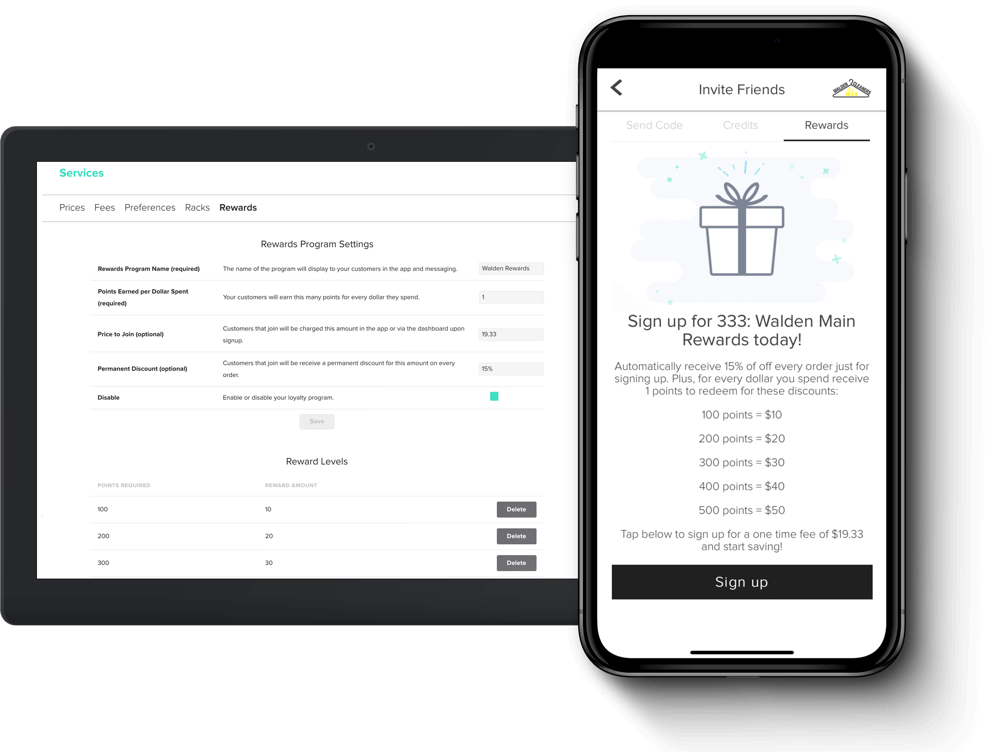 Dry Cleaning & Wash Dry Fold Software System Loyalty and Rewards Programs