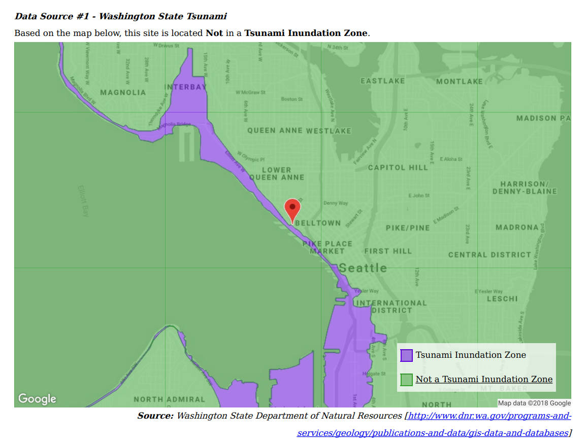 Seattle tsunami threat