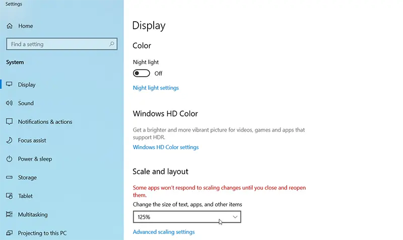 how to make fonts bigger in windows 10