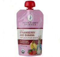 Peter Rabbit Organics Strawberry & Banana Fruit Snack 4oz Pouch
