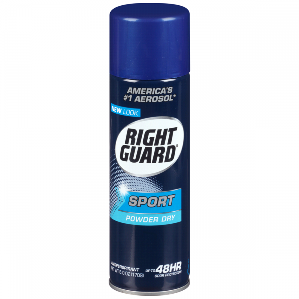 Right Guard Sport Deodorant Anti-Perspirant Powder Dry 6oz Can