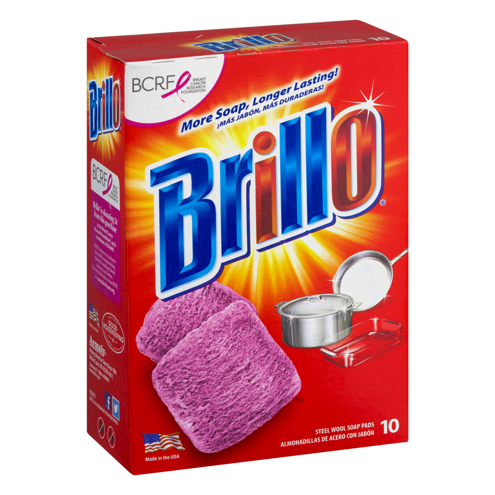 Brillo Steel Wool Soap Pads 10CT Box