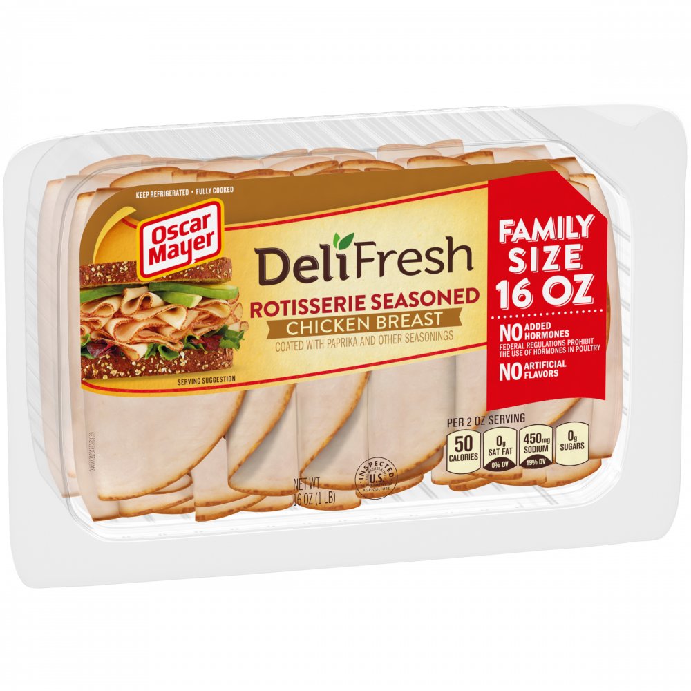 Oscar Mayer Deli Fresh Rotisserie Seasoned Chicken Breast Family Size 16oz PK