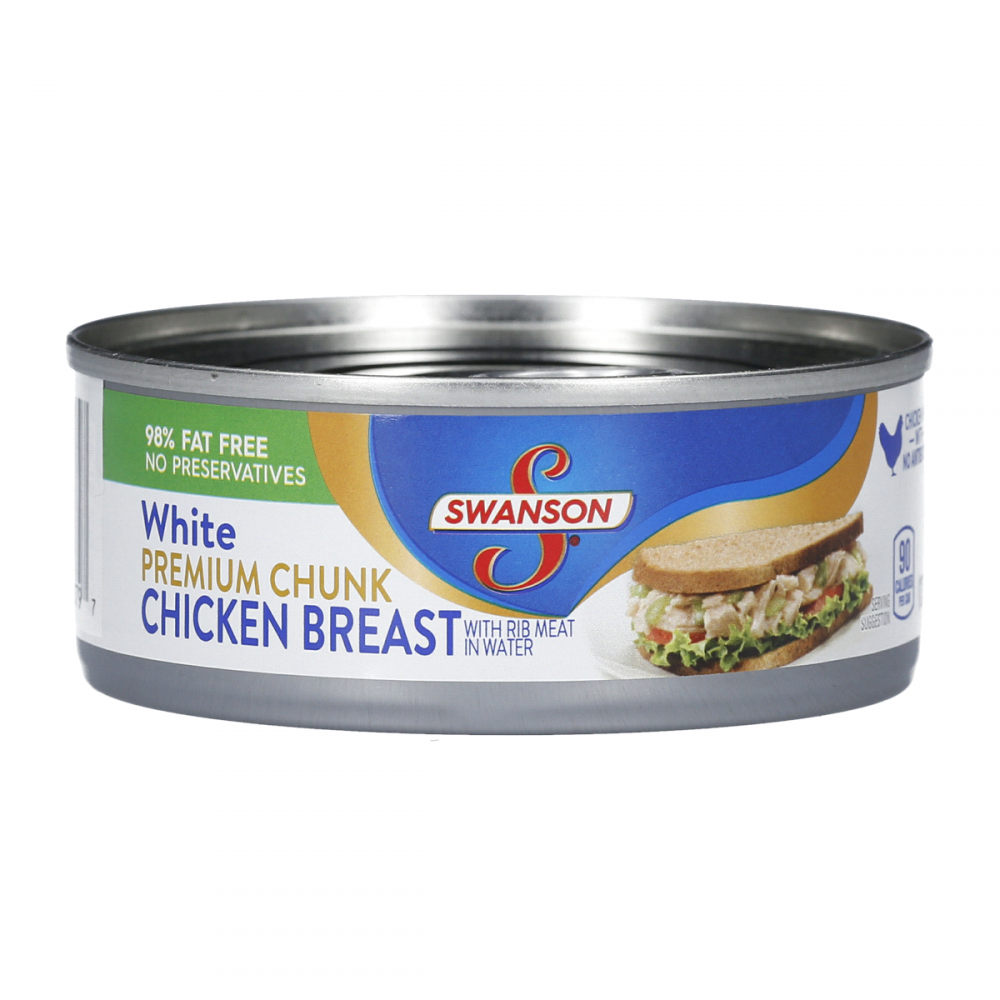Swanson White Premium Chunk Chicken Breast in Water 4.5oz. Can