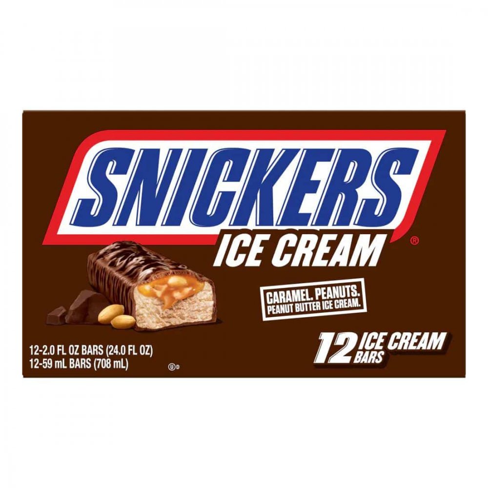 Snickers Ice Cream Bars 12CT 2oz EA 24oz Box