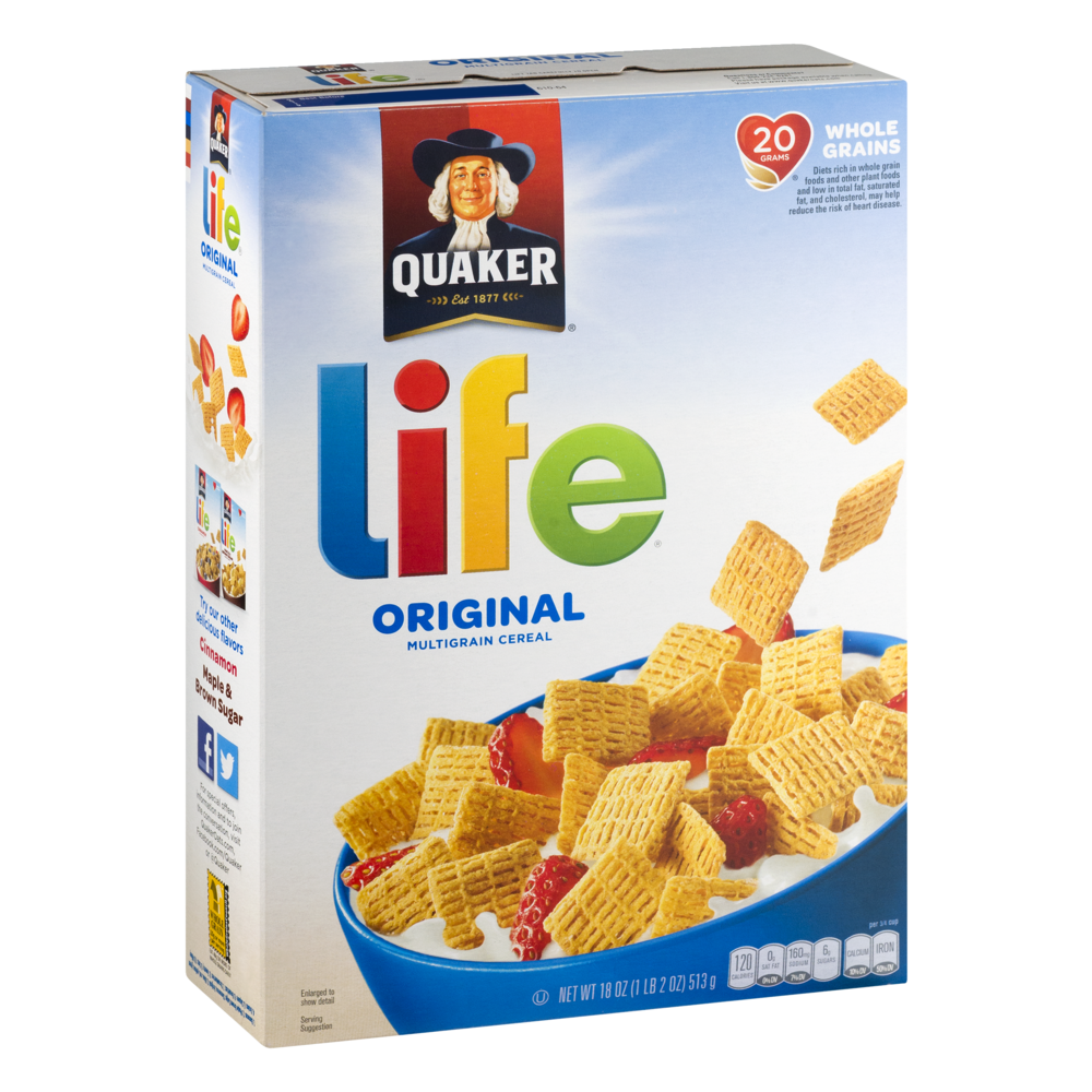 Quaker Life Original Cereal 18oz Box
