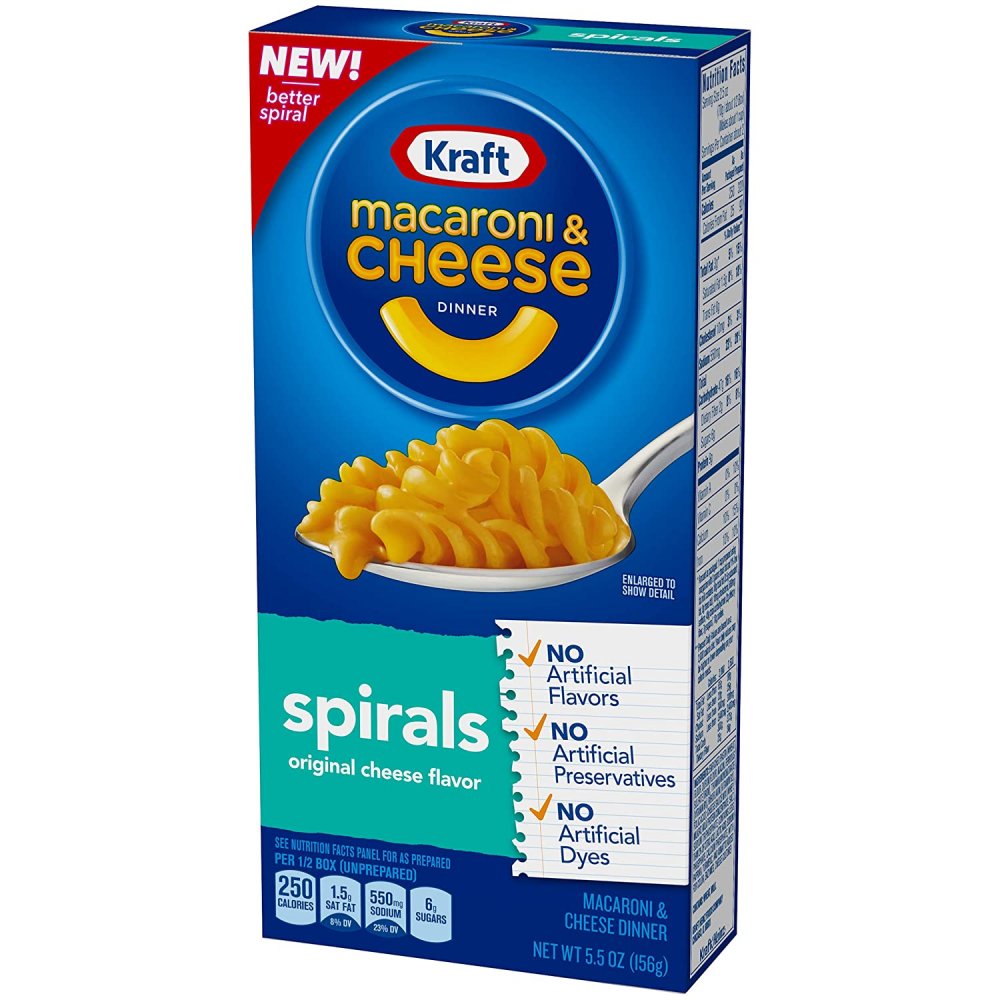 Kraft Macaroni & Cheese Spirals 5.5oz Box