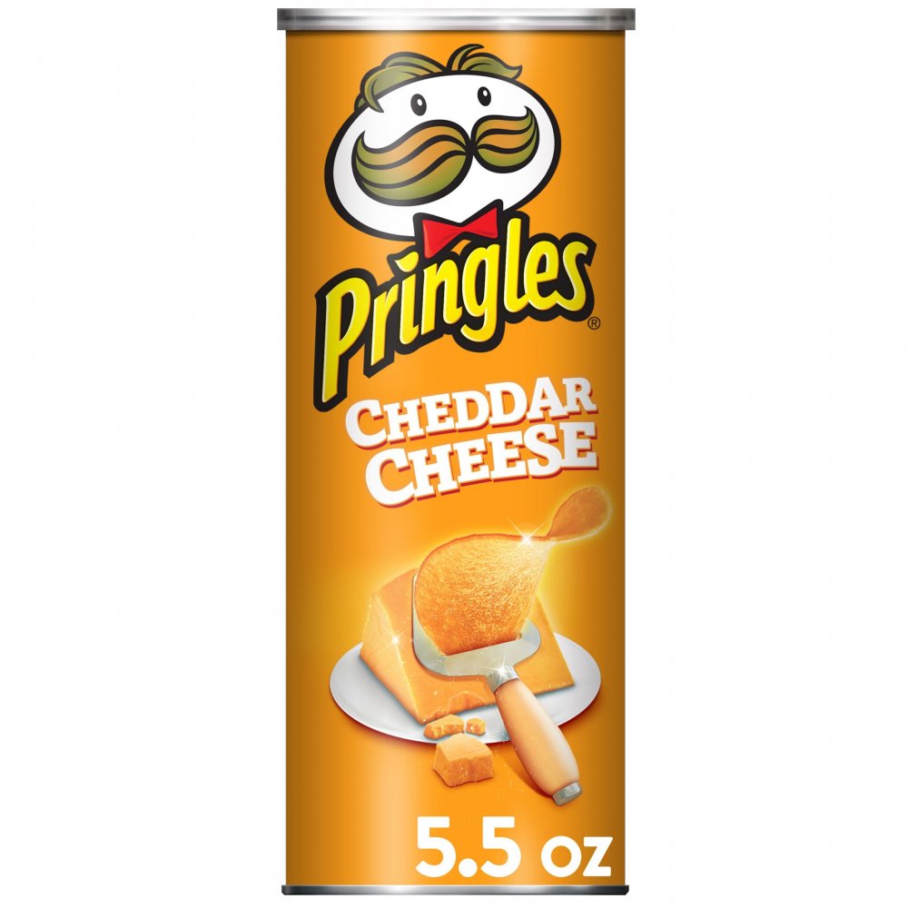 Pringles Potato Crisps Cheddar Cheese 5.5oz Can