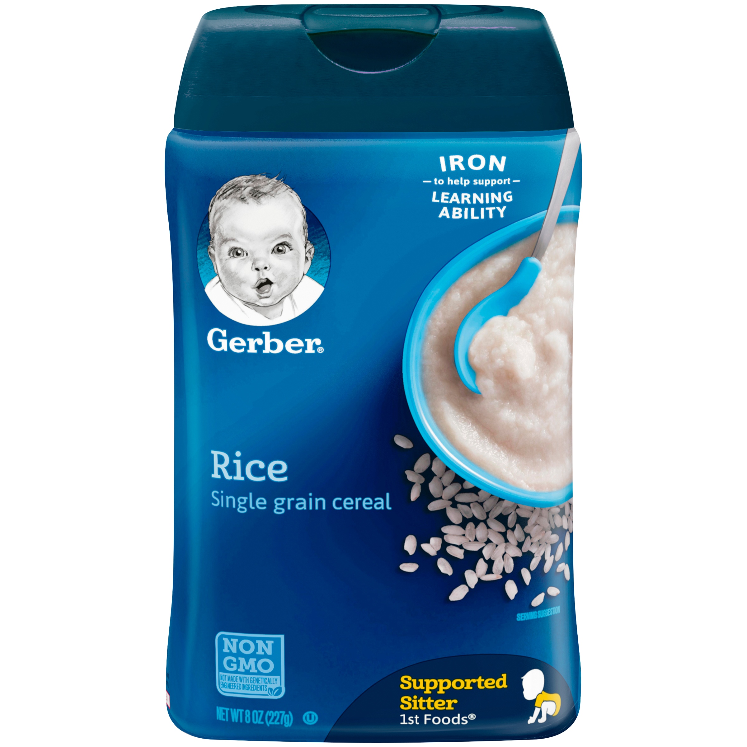 Gerber Rice Single Grain Cereal 8oz Tub
