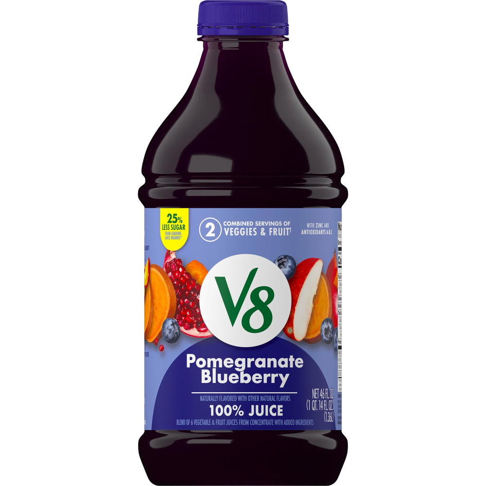 V8 Fusion Vegetable & Fruit Juice Pomegranate Blueberry 46oz BTL