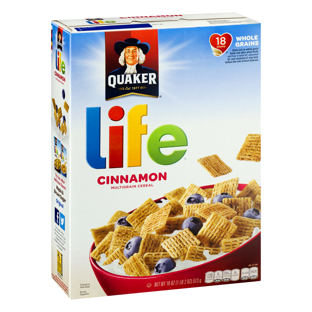 Quaker Life Cereal Cinnamon 18oz Box