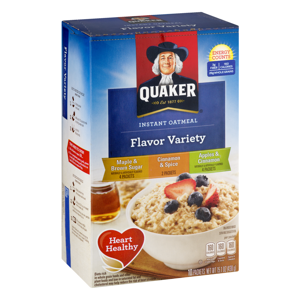 Quaker Instant Oatmeal Flavor Variety Pack 8PK 12.1.oz Box