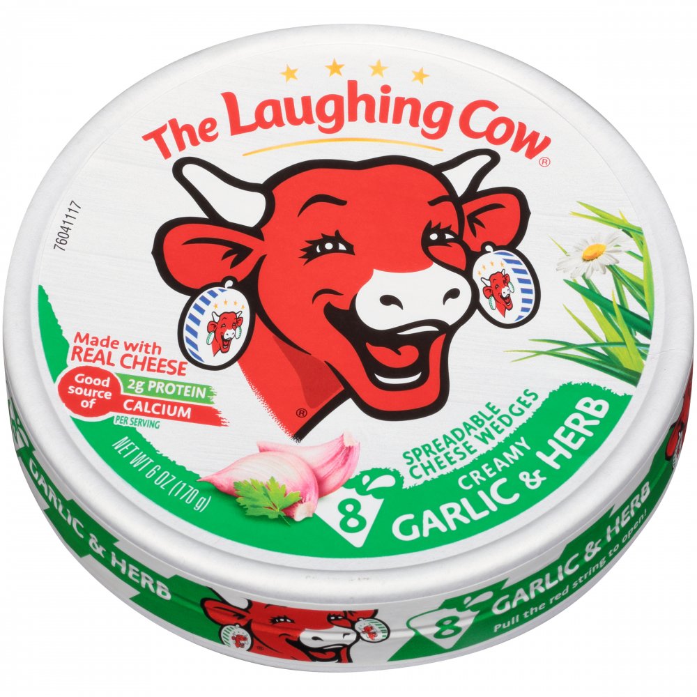 Laughing Cow Spreadable Cheese Creamy Swiss GarlicHerb 5.4ozoz