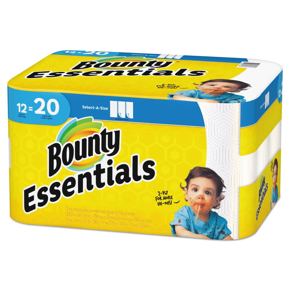 Bounty Essentials Paper Towels Giant Rolls 12CT