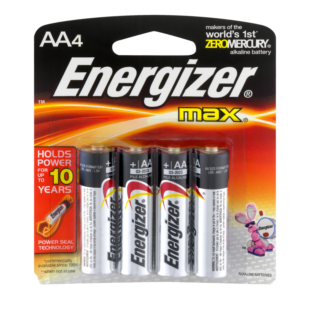 Energizer Max Batteries Size AA 4CT